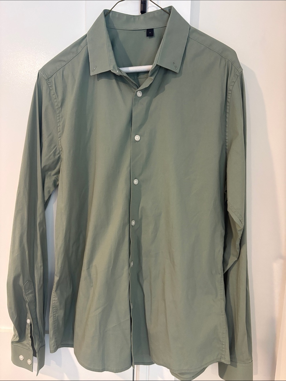 ASOS Sage Green Men's Button-Up Shirt Size Medium
